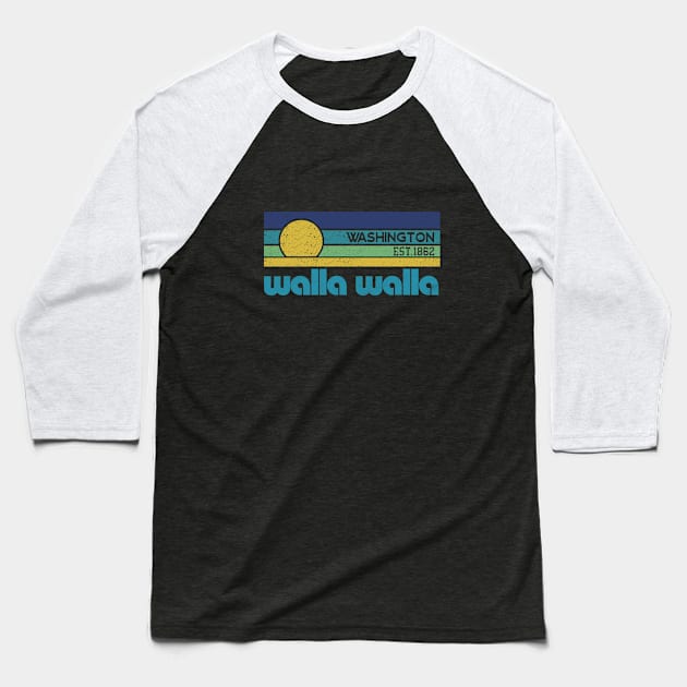 walla walla Washington Retro EST.1862 Baseball T-Shirt by DarkStile